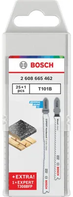 Immagine prodotto di Set di lame per seghetto alternativo Bosch T101B ed EXPERT Hardwood 2-side clean T308BFP, 26 pezzi