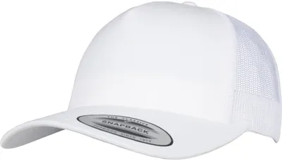 Produktbild von FLEXFIT 6506 | 5-Panel Retro Trucker Cap, Obermaterial aus Baumwoll-Twill - Farbe: White - Größe: One Size