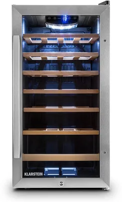 Obrázok produktu pre Klarstein vinotéka, slim, 1 zóna, sklenené dvere, UV ochrana, 5-18 °C, 26 fliaš