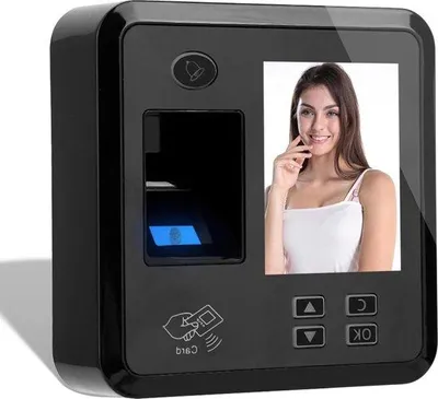 Image de Système biométrique de gestion des temps et des présences avec écran 10 pouces - Système d'enregistrement des entrées et des sorties du personnel avec interface réseau et authentification par empreinte digitale.