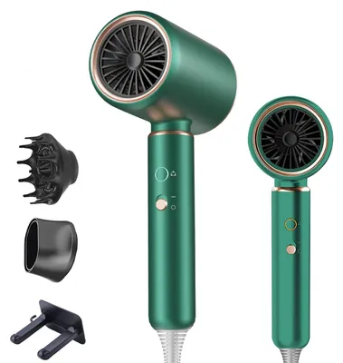 Obrázek produktu pro Profesionální fén 2200W s AC motorem, ionizační technologií a 4 teplotními a 2 rychlostními stupni. Funkce automatického vypnutí. Zelená barva