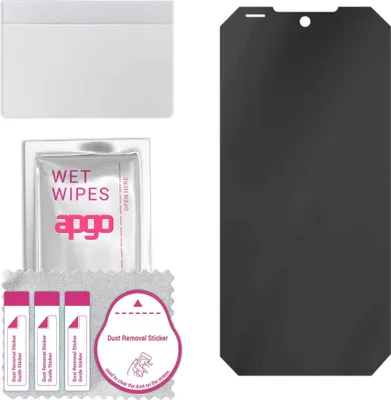 Produktbild von apgo Hybrid Privacy Schutzglas, Matt, kompatibel mit Doogee V30t, Anti-Spy, toller Ersatz für Hartglas, kratzfester Displayschutzglas, Displayschutz, Full Glue