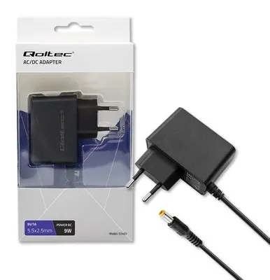 Produktbild von Qoltec 52403 Netzgerät/Wechselrichter Indoor 9 W Schwarz