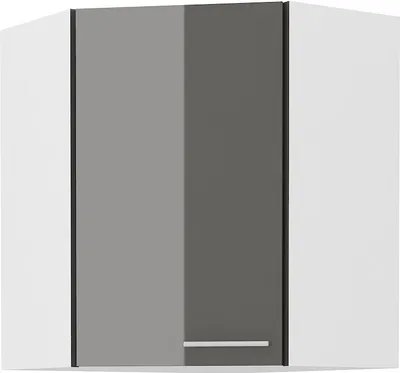 Immagine prodotto di Armadietto superiore ad angolo LAJLA - 60x60 cm, grigio / bianco