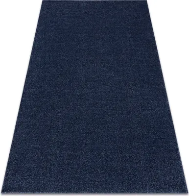Produktbild von Teppich SOFTY glatt, einfarbig dunkelblau Blau 140x190 cm