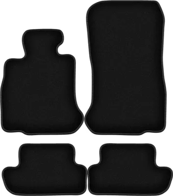 Produktbild von Wielganizator Velours-Autoteppiche – passend für BMW 6 F13 (Coupé, Bj. 2011-2018) –  schwarz, passgenau, mit Befestigungen set 4 Stk.