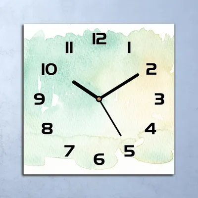 Produktbild von Wanduhr Echt-Glas-Küchenuhr Pastell Abstraktion Quarz 30x30 Deko Bilder