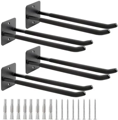 Image de Lot de 4 crochets de garage longs, en acier robuste