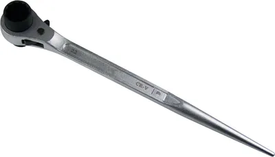 Image de Berger & Schröter | Clé à cliquet d'échafaudage 19/22 mm Clé à cliquet d'échafaudage Clé à cliquet d'échafaudeur réversible droite/gauche, acier CR-V, 24 dents