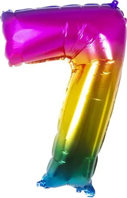 Image de Ballon en aluminium, arc-en-ciel, 86 cm