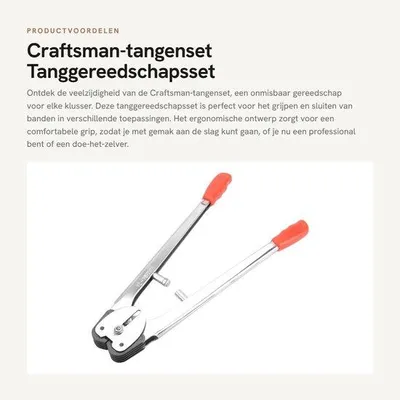 Productafbeelding van Tangenset Duurzaam - Gereedschapset - Hamer - Schroevendraaierset - Waterpomptang - Gereedschapset in Koffer - Gereedschapsset