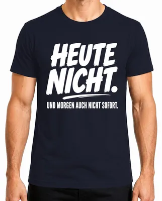 Productafbeelding van "Vandaag niet, en morgen ook niet meteen," sarcastisch heren T-shirt, marineblauw, maat S