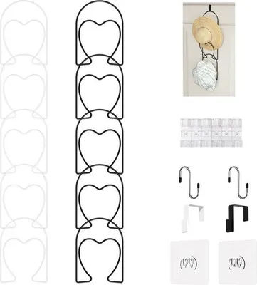 Productafbeelding van Famanu Hoedenclips, 10 stuks - Zwart en wit
