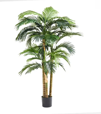 Produktbild von aplanta Künstliche Goldfruchtpalme – Elion | 180 cm, für drinnen, Kunstbaum, wie echt, Allergiker geeignet, pflanzliche Dekoration Praxis, Office & Wohnzimmer