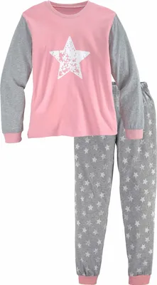 Produktbild von VIVANCE Pyjama 2 -teilig rosa-grau-meliert Größe 134/140