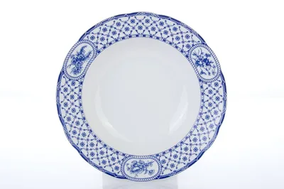 Obrázok produktu pre Thun 1794 Hlboký tanier, český porcelán, Rose, 23 cm, modrá stuha, Thun