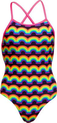 Image de Maillot de bain Funkita Rainbowie pour filles, tailles enfants : 164