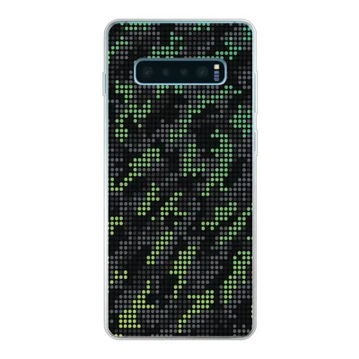 Produktbild von MuchoWow® Handyhülle Schutzhülle Hülle für Samsung Galaxy S10 Lite Camouflage-Muster aus grünen und grauen Punkten Silikon Softcase Handy Hülle - Schutz