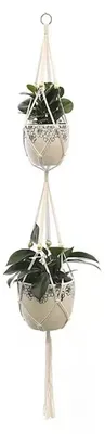 Image de Pot de fleurs suspendu, fait à la main, pour décoration murale