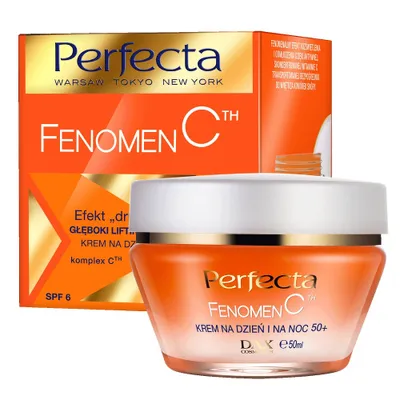 Zdjęcie produktu dla Perfecta Fenomen C Głęboki Lifting i Nawilżenie Krem na dzień i na noc 50+, 50ml