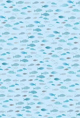 Produktbild von HEYDA Motivkarton Fische A4 (21 x 31 cm inkl. Codierleiste) hellblau