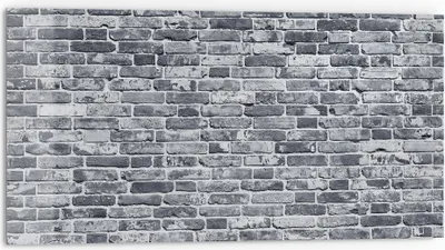 Produktbild von DEQORI Küchenrückwand Glas 80x40 cm 'Graue Ziegeltexturen' Spritzschutz Bad Rückwand Küche