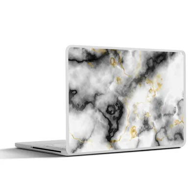 Produktbild von MuchoWow® Laptop Aufkleber Sticker Cover Achat - Gold - Marmor - Edelsteine 31x22.5 cm - Laptop-Deko
