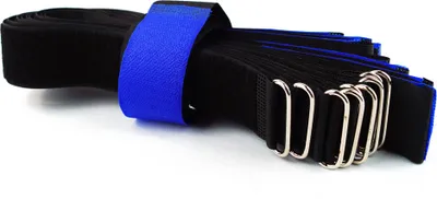Produktbild von 10 x Klettkabelbinder 60 cm blau - Klett / Flausch auf GLEICHER SEITE! - Metallöse Goodymax®