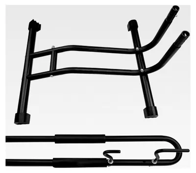 Produktbild von Fahrradständer, vertikale Fahrradhalterung für die Garage, abnehmbarer Reparaturständer, platzsparend, Bodenhalterung für Reifenbreite bis 60 mm, Schwarz
