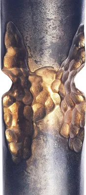 Produktbild von riess-ambiente Moderne Vase PRECIOUS 50cm schwarz gold Metall Hammerschlag Design