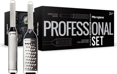 Produktbild von Microplane Set Professional Zester + sehr grobe Reibe 36181