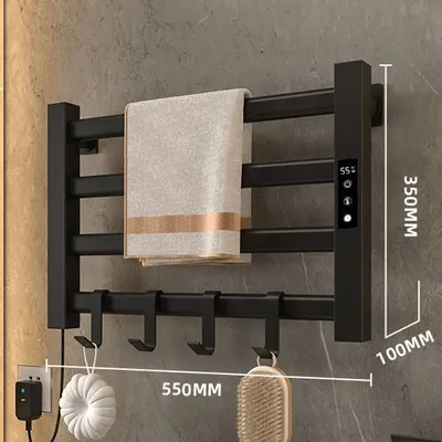 Imagen del producto de Toallero calefactable innovador: Calefacción inteligente, sin necesidad de taladrar, diseño minimalista, color
