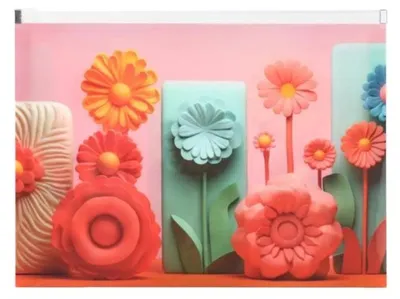 Zdjęcie produktu dla Koperta A4 PP z nadrukiem zip Modern Flowers - Panta Plast