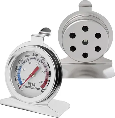 Produktbild von Backofenthermometer Edelstahl, Zeiger Thermometer 50-300°C, hitzebeständig, präzise Kochthermometer, stabiler Stand, Küche & Backofen