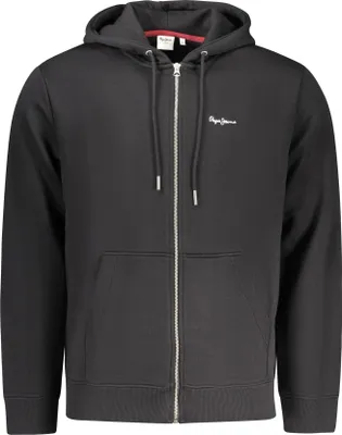 Produktbild von Herren Sweatshirt Schwarz: Nachhaltige Baumwolle, Kapuze & Reißverschluss