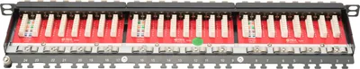 Productafbeelding van DIGITUS 19"-patchpaneel, Cat.6, Klasse EA, 24 poorten, zwart