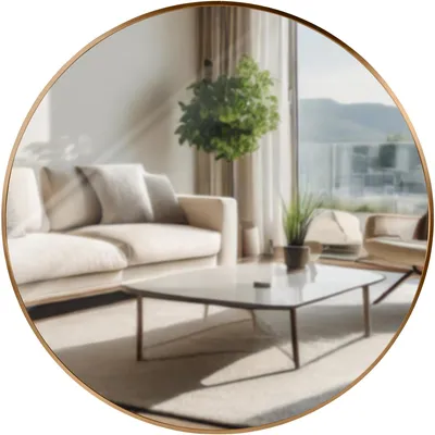 Produktbild von CLP Wandspiegel Elsie rund in 4 Größen, für Wohnzimmer, Schlafzimmer oder Bad gold matt Größe XL