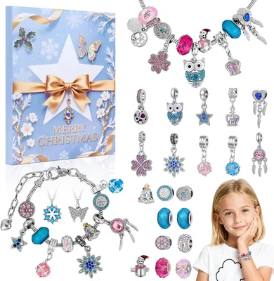 Produktbild von Adventskalender-Schmuck, Bastelarbeiten für Mädchen, Armbänder