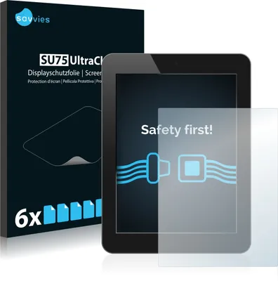 Produktbild von 6x Schutzfolie für Standardgrößen mit 22.6 cm (8.9 Zoll) Displays 195 x 114 mm Savvies Displayschutz Display Schutz Folie Klar Transparent