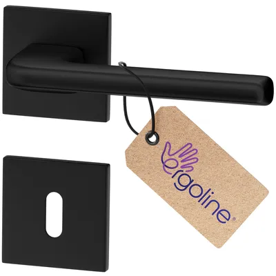 Produktbild von ERGO line Modern Design, Schwarz Türbeschlag DISCO für Zimmertüren, Die ultra-feine Silhouette, Türbeschlag; Türgriff; Türklinke