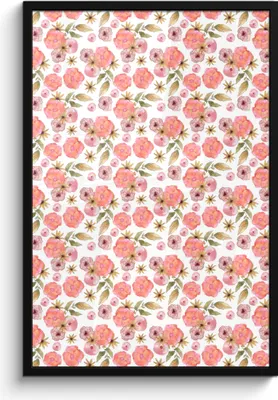 Produktbild von MuchoWow® MuchoWow® Gerahmtes Poster Blumen - Rosa - Collage 60x90 cm - Poster mit zchwarzem Bilderrahmen - Kunst