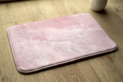 Obrázek produktu pro Koupelnová předložka - Koberec do koupelny - Absorpční rohožka Sprchové koberce - 90x60 cm - Růžový abstrakt