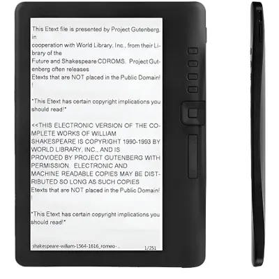 Zdjęcie produktu dla 7-calowy czytnik e-booków ZELURXX z kolorowym ekranem, obsługą plików PDF, ładowaniem przez USB, baterią o długiej żywotności, bez ekranu dotykowego, 512M+8GB