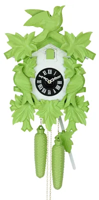 Produktbild von Cuco Clock Kuckucksuhr Schwarzwalduhr "Drei Waldvögel" 20 x 30 x 38cm Wanduhr aus Holz, 8 - Tage Werk, manuelle Nachtabschaltung