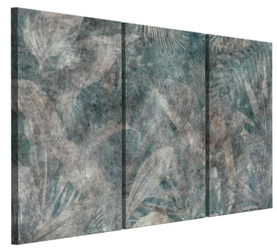 Produktbild von LUMASOUL Leinwand Bilder, Leinwandbild Natur Motiv, Wandbilder Holzrahmen, Bilder 90x60cm Blätter 6 Dschungel 09