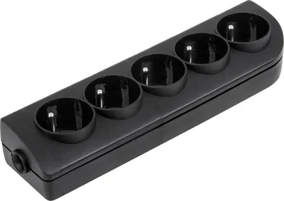 Obrázek produktu pro Rozbočovač pro 5zásuvkový prodlužovací kabel z/u černý GN-50-2