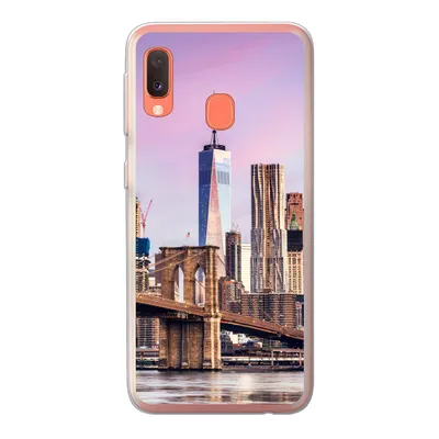 Produktbild von MuchoWow® Handyhülle Schutzhülle Hülle für Samsung Galaxy A20e Brooklyn Bridge und die New Yorker Skyline Silikon Softcase Handy Hülle - Abdeckung