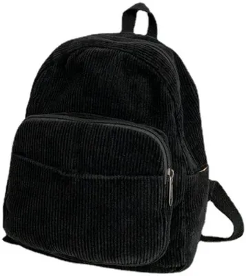 Produktbild von Ibenzoa® Mini-Rucksack-Portemonnaie für Damen | Kordstoff (26 x 11 x 28 cm) | Retro-Design mit Reißverschluss-Innenfach & Handyfach | verschiedene Farben