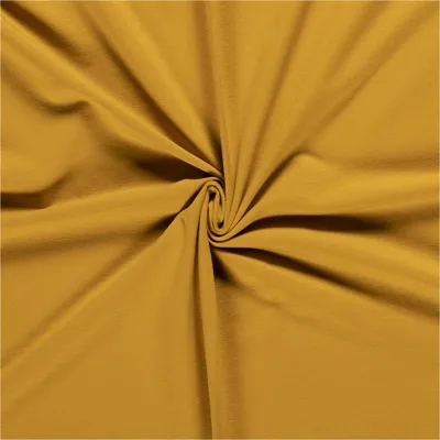 0,5m French-Terry Stoff Uni Oeko-Tex 5% Elasthan Baumwollstoff Meterware senfgelb
