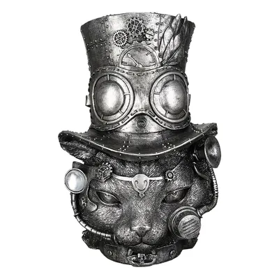 Produktbild von Steampunk Katzenkopf Fidelia aus Polyresin
